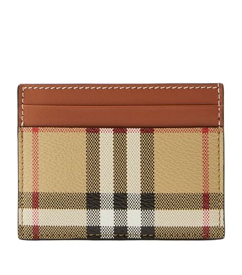 vintage check and leather wallet with chain burberry|burberry cardholder clearance.